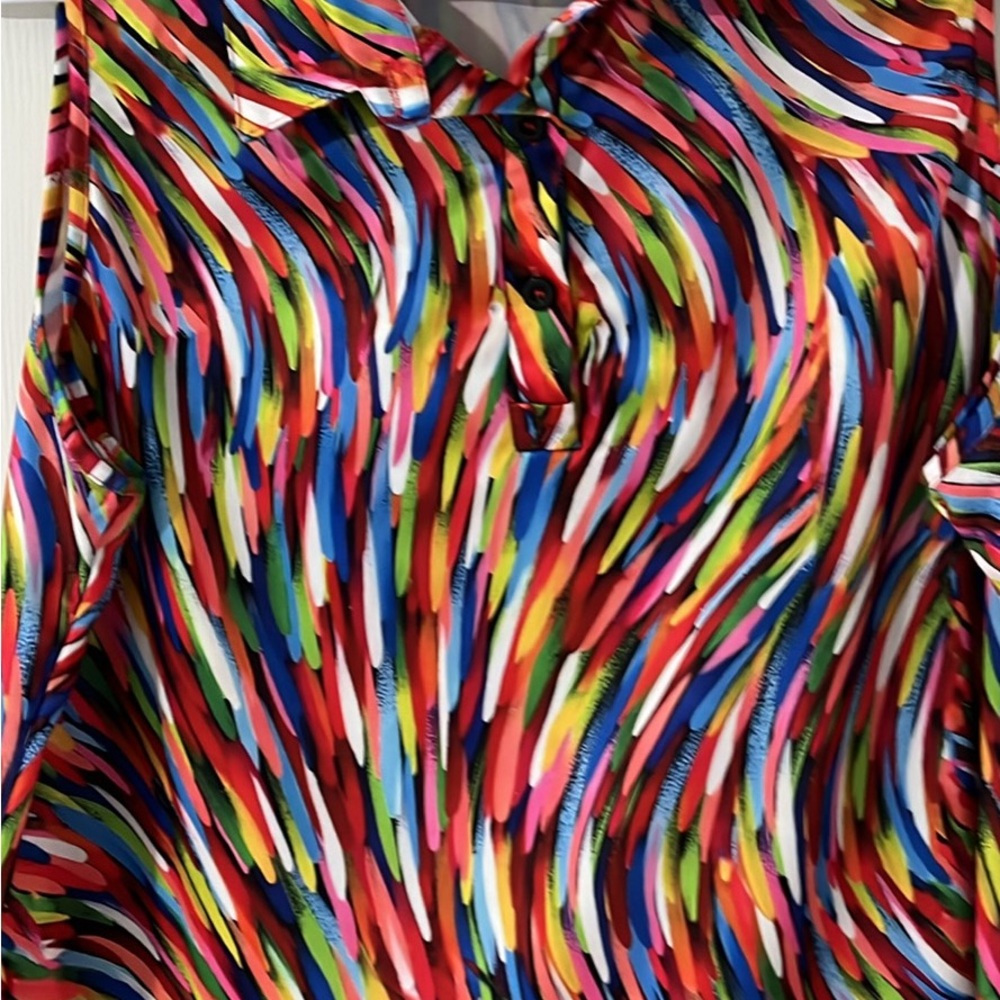 Colorful Women's Button-Up golf shirt
